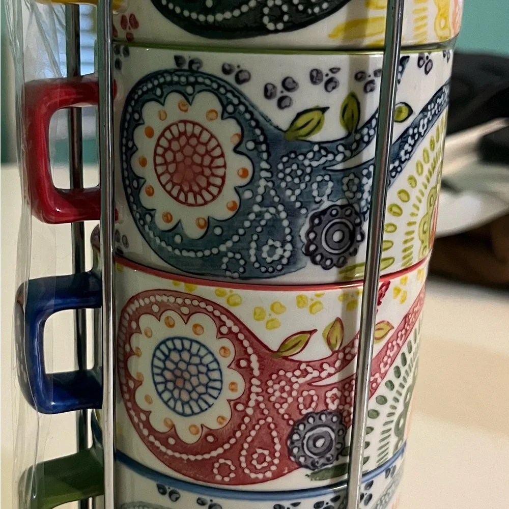 Pier 1 Imports Hand-Painted Stoneware Mug